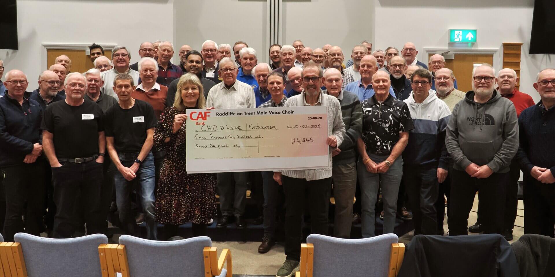 Choir celebrating the handover